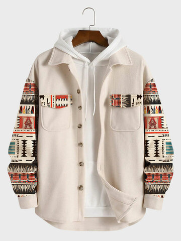 Tribal Pattern Patchwork Tweed Jacket