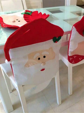 Рождественские чехлы на стулья Дед Мороз