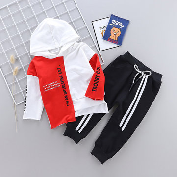 

Boys Casual Long Sleeves Two-piece Outer Cap Set