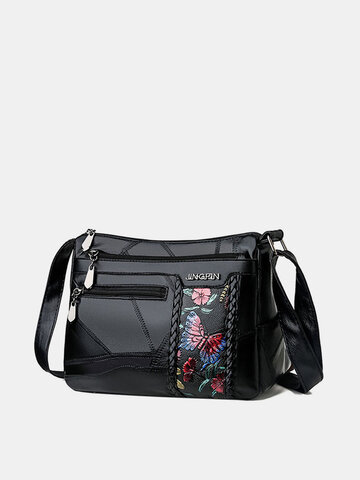 Женская повседневная сумка через плечо с однотонным цветком Сумка