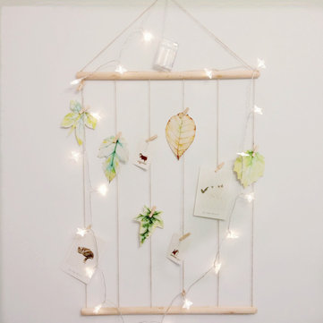 

Photo Display DIY Picture Lights Hemp Rope Nails Clip, White