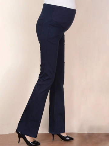 High Waist Maternity Flare Trousers