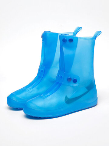 Transparent Fashion Men And Women Integral Mould PVC Waterproof Reusable Anti-skid Dustproof Rain Boot Cover