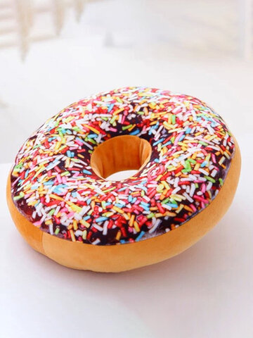 40cm Colourful Creative 3D Plush Donut Throw Pillow Sofa Car Office Cushion Valentines Gift