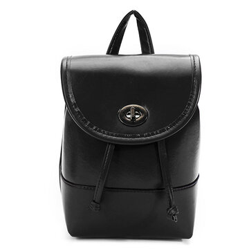 Fashion Women Candy Color Leather Backpack