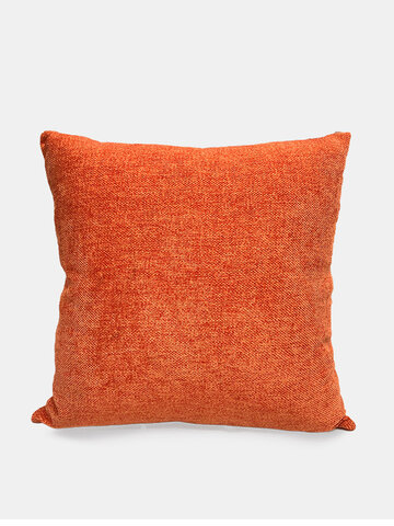 Nordic Solid Color Chenille Yarn-dyed Pillow Office Sofa Square Pillow Simple Bedroom Bedside Cushion Cover