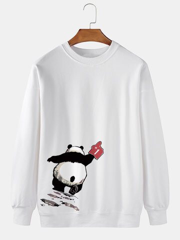 Cartoon Panda Graphic Sweatshirts