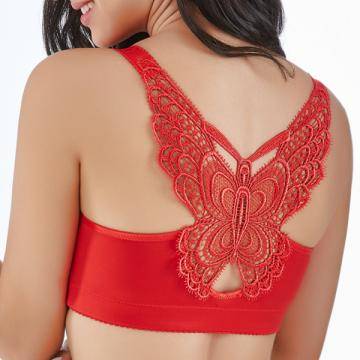Butterfly Embroidery Wireless Bras