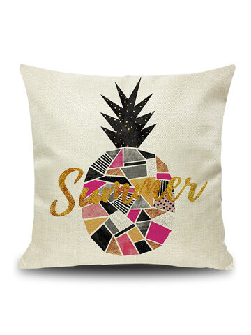 Nordic Pineapple Cactus Geometric Style Linen Cushion Cover