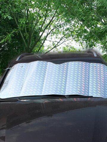 फ्रंट विंडो कार विंडस्क्रीन UV लेजर सन शेड ब्लॉक स्क्रीन 150cmx80cm तह
