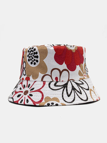 Unisex Floral Graffiti Bucket Hat