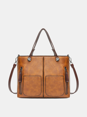 Women Vintage Faux Leather Handbag
