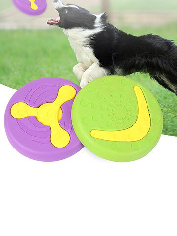 Rubber Pet Training Frisbee Dog Toy Can Feed Dog Bowl