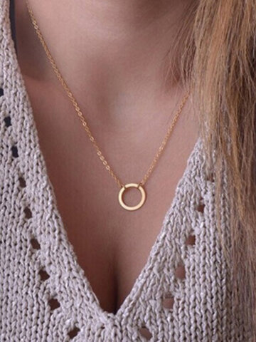 Metal Circle Necklace