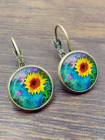 Sunflower Time Gemstone Earrings