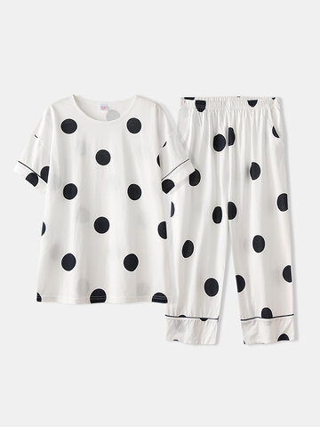 Polka Dot Cotton Pajamas Sets