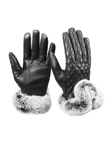 with fur inside Yellow elk skin Tattooed leather gloves Accessories Gloves & Mittens Gardening & Work Gloves 