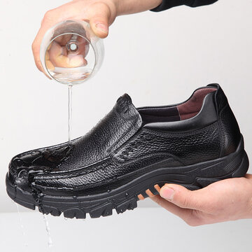 Men Waterproof Non Slip Leather Shoes