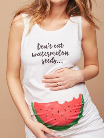 Watermelon Pregnant Women Tank Tops