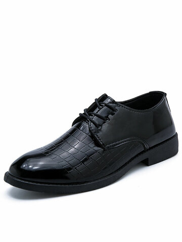 Men Black Business Casual Shoes