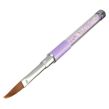 1Pcs Crystal Gradient Nail Art Pen Gel Nylon Hair Brush 