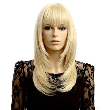 

Gold Neat Bangs Long Straight Hair, Picture color delivery network