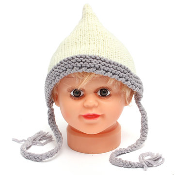 Newborn Baby White Crochet Knit Hat Photo Photography Prop Warm Cap