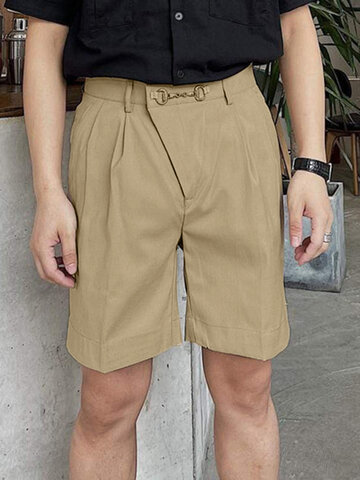 Pantalones cortos casuales de color sólido