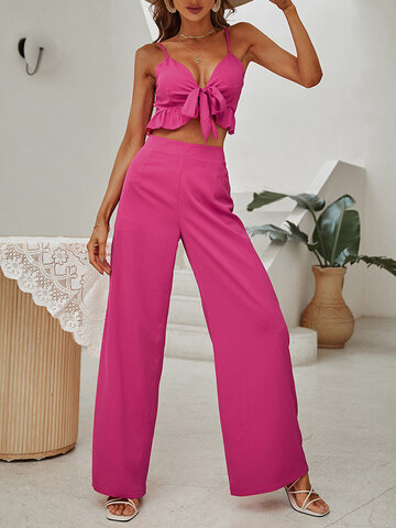 Pink Bowknow Strap 2PCS Suit