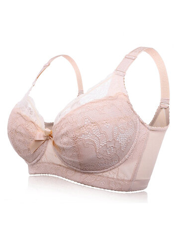 J Cup Embroidery Gather Cotton Lining Bras