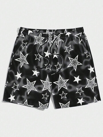 Shorts con estampado integral de estrellas