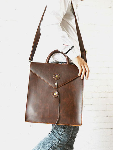 PU Leather Multi-carry 13.3 Inch Laptop Bag Briefcases Backpack Crossbody Bag Handbag