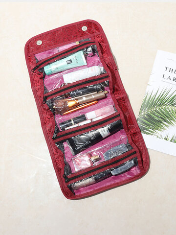 Women Rolls UP For Easy Travel Cosmetic Bag
