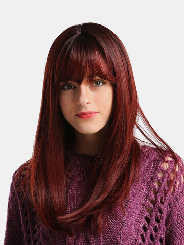 Gradient Red Hair Wig