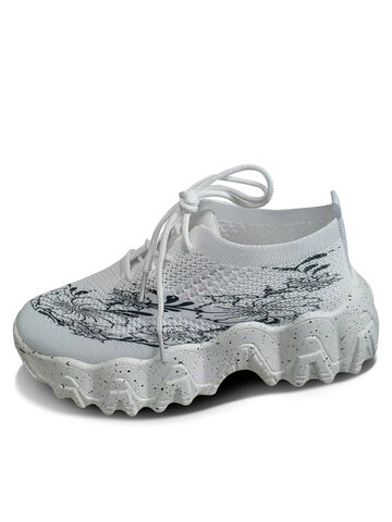 Lace-up Breathable Chunky Sneaker Shoes