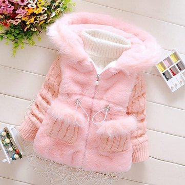 Children Cotton Thickening Fur Sweater Coat