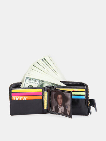 RFID Women Genuine Leather Multi-function Wallet