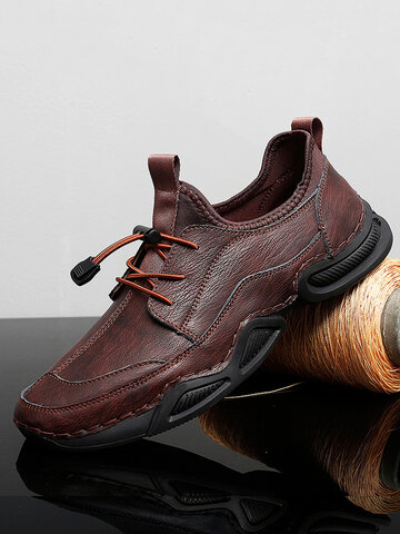 Men Outdoor Microfiber Leather Casual Shoes