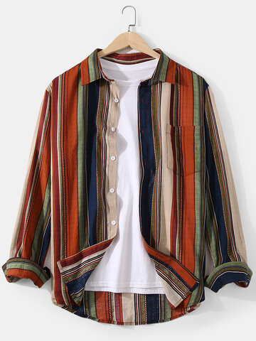 Vintage Multi-Color Striped Shirts