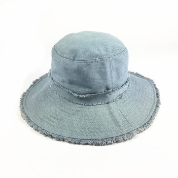Cotton Burr Sunscreen Foldable Bucket Hat 