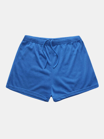 Solid Color Breathable Casual Shorts