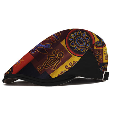 

Men's Ethnic Style Printed Cotton Breathable Beret Hat