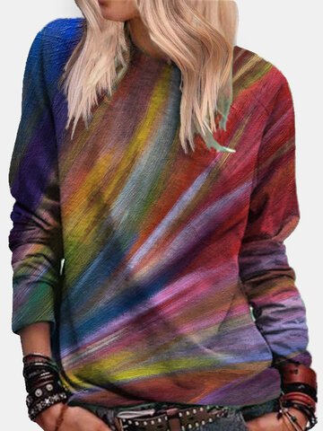 Colorful Tie-dye Print Sweatshirt