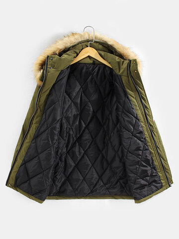 Men’s Thicken Faux Fur Hooded Casual Warm Jacket
 Add Media