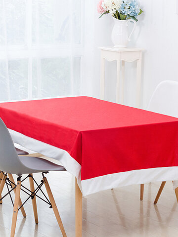 130x180cm Red Chirstmas Non-woven Fabric Table Cloth