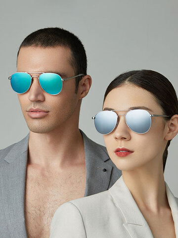Unisex Full Metal Frame Elegant UV Protection Sunglasses