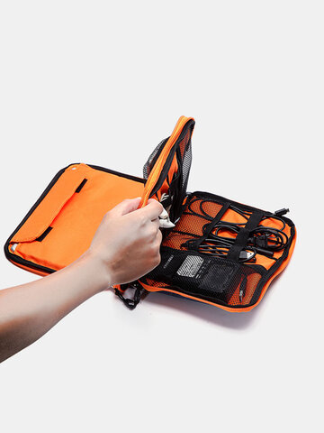 कैजुअल मल्टीफंक्शनल कैनवस मल्टी-पॉकेट आईपैड स्टोर बैग फोन बैग स्टोरेज बैग
