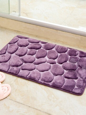 1 peça Coral Fleece Banheiro Kit de tapete de espuma de memória, banheiro, tapete antiderrapante, conjunto de tapete de chão para Banheiro