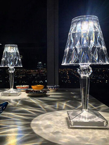 1 Pc Romantic Diamond Crystal Lamp Bar Restaurant Decor Table Lamps Atmosphere Night Lights