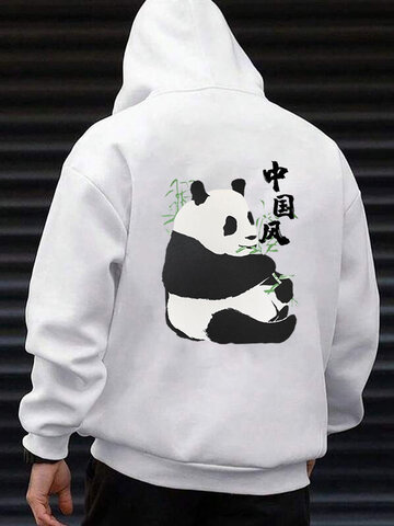 Chinese Style Panda Print Hoodies